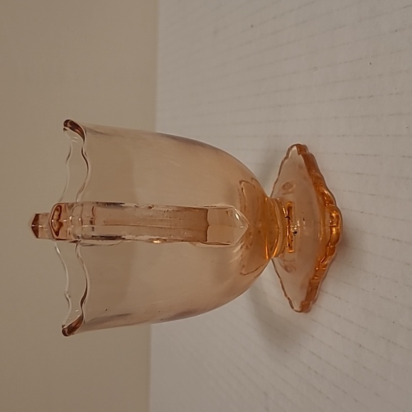 Vintage Pink Depression 2 Handled Glass - Picture 6 of 16